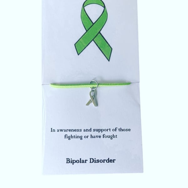 Bundle of 6 in awareness and support of bipolar wish bracelets x6