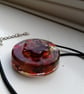Stained Glass Resin Multicoloured Round Pendant - Image 2