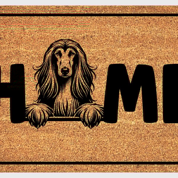 Afghan Hound Home Door Mat No.2 - Afghan Hound Welcome Mat - 3 Sizes