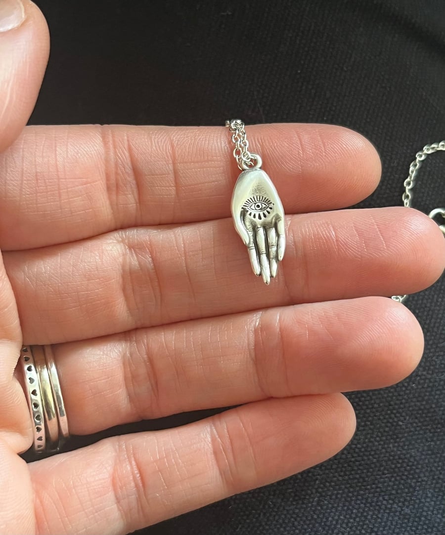 Healing hand necklace, dainty necklace, mindful gifts