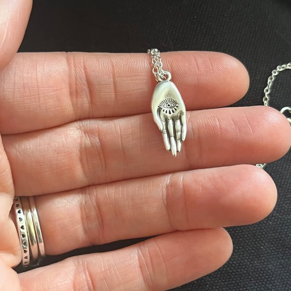Healing hand necklace, dainty necklace, mindful gifts