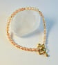 Freshwater Pearl And Sunstone Bracelet - Handmade In Devon - Image 1