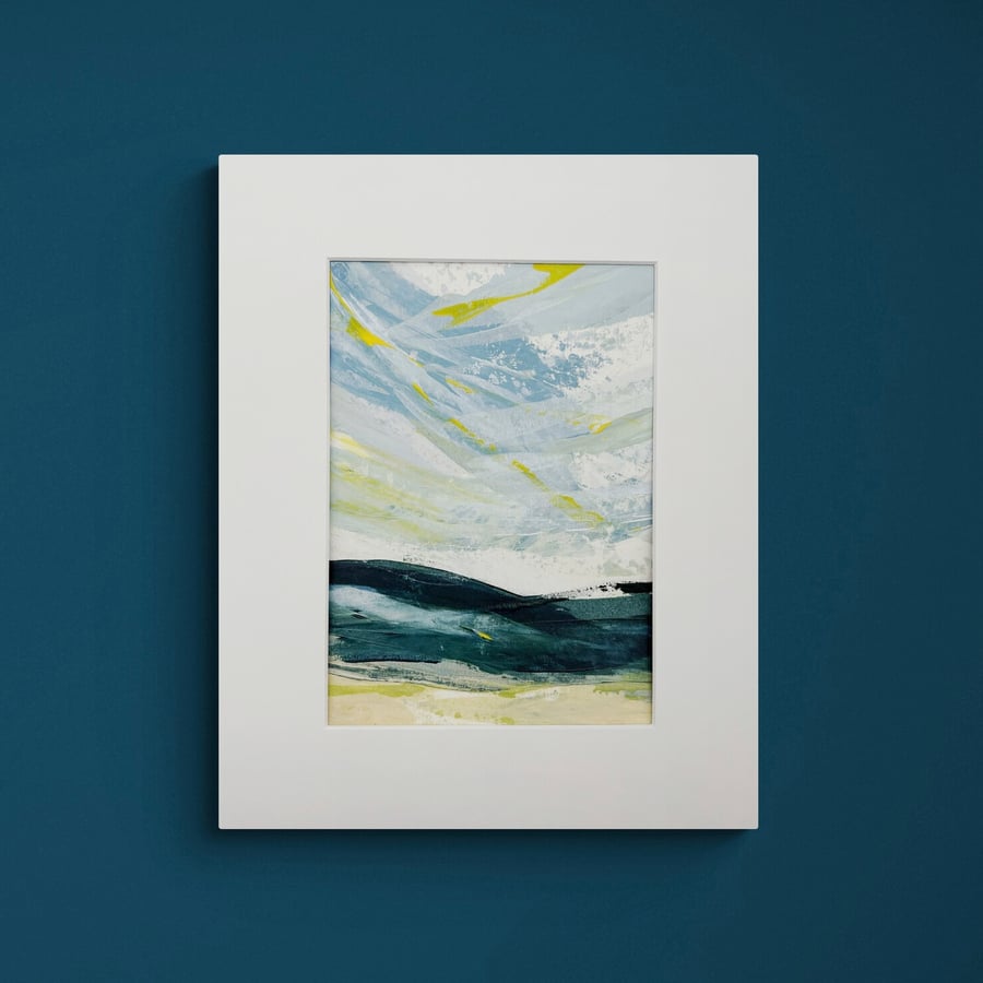 Original Seascape Painting - When Light Dances Through the Clouds