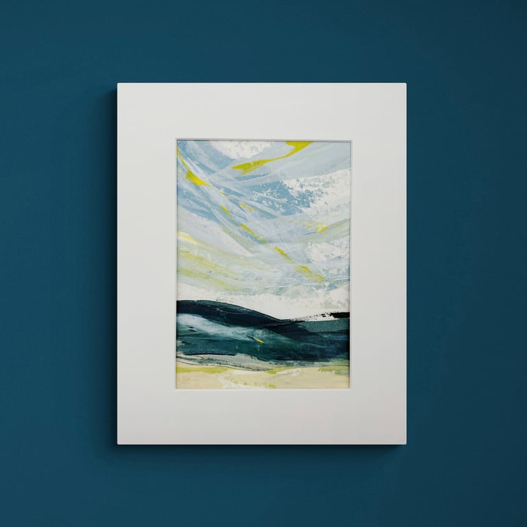 Original Seascape Painting - When Light Dances Through the Clouds