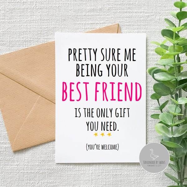 Funny Best friend birthday card, Funny card for bestie, funny bff birthday card,