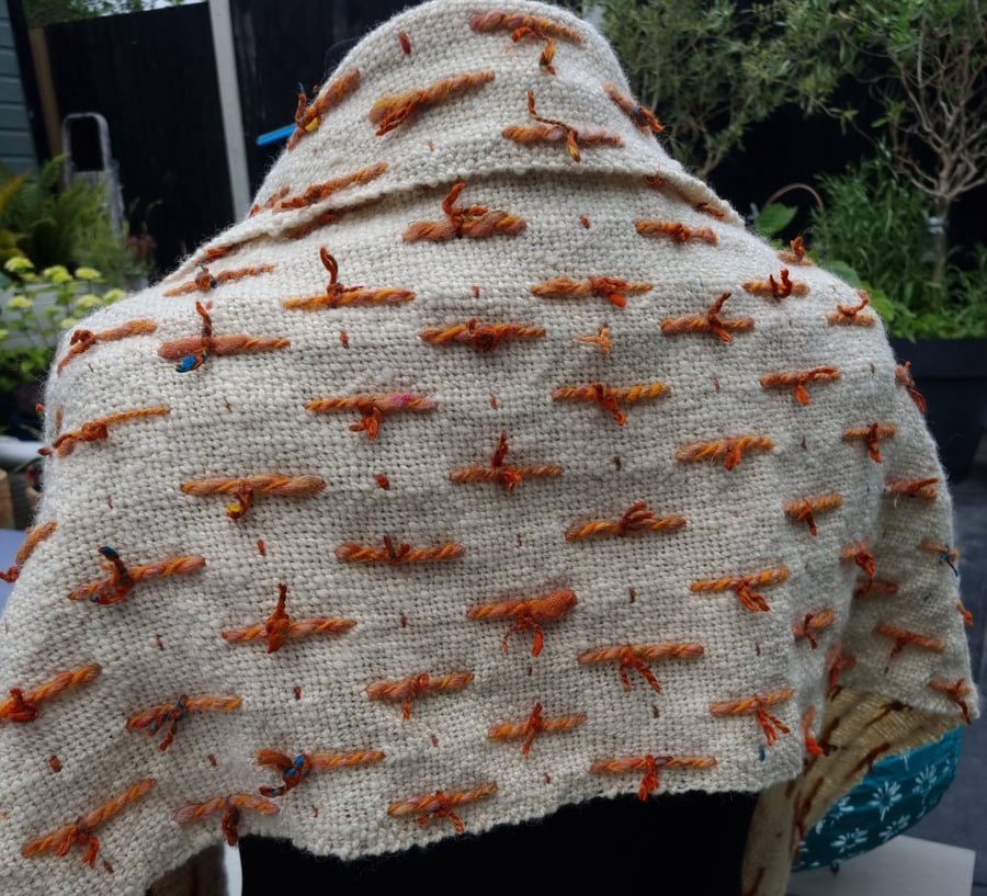 Hand tied wrap or shawl