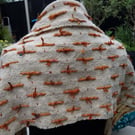 Hand tied wrap or shawl