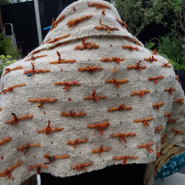 Hand tied wrap or shawl