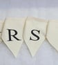 Personalised fabric wedding bunting bulk pack : Mr & Mrs, Just Married and 3 x 1 - Image 5