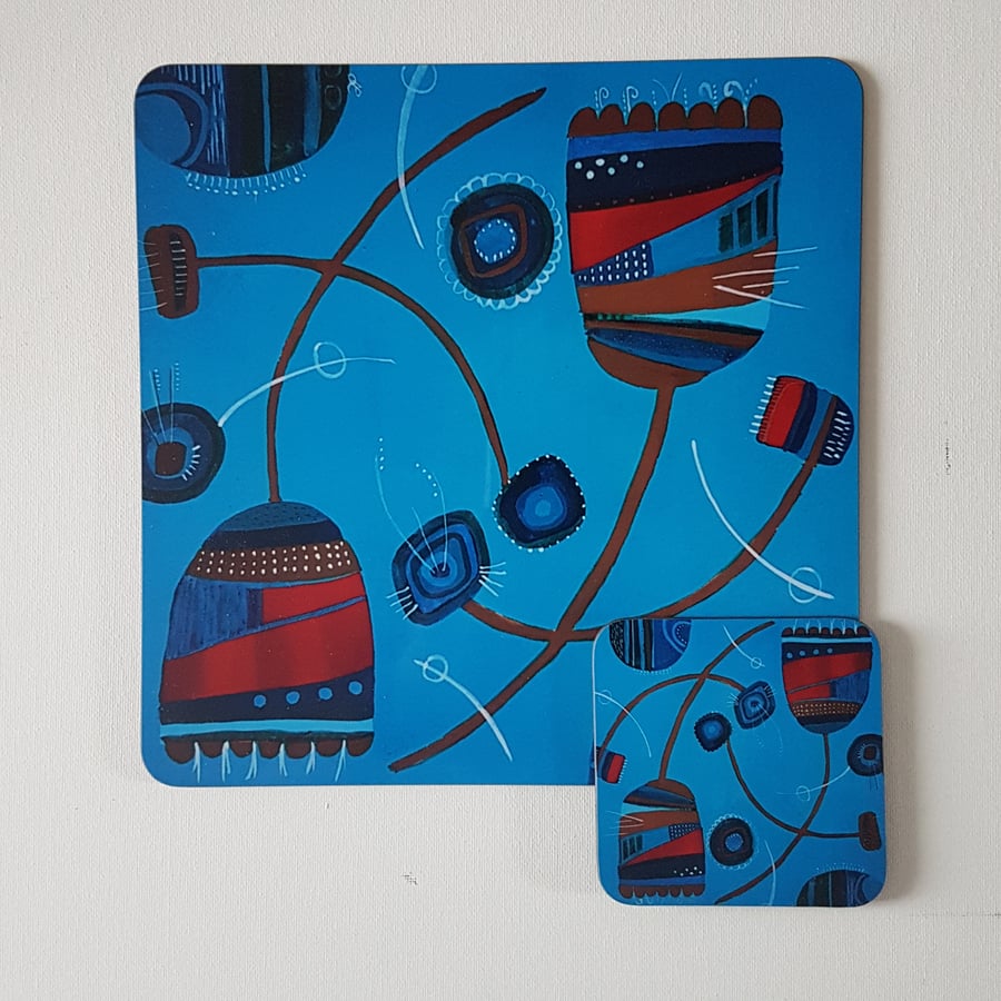 matching coaster and tablemat