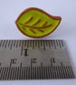 Ceramic leaf pin badge - Image 4