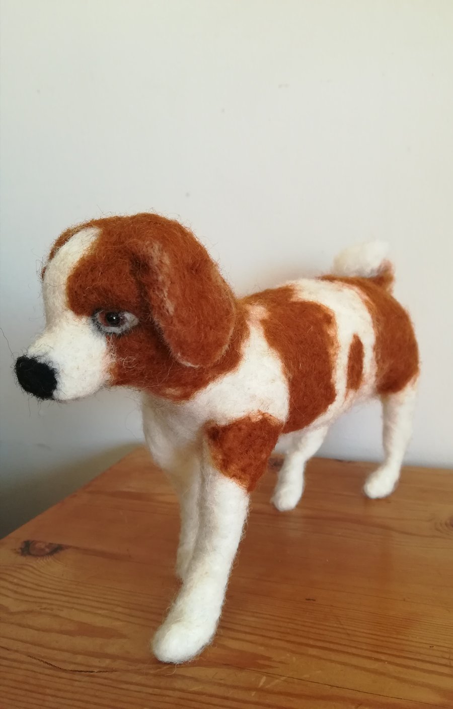 Needle felted puppy dog needle felted wool sculpture, collectable OOAK artist so