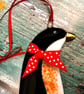 Fused Glass Penguin Decoration
