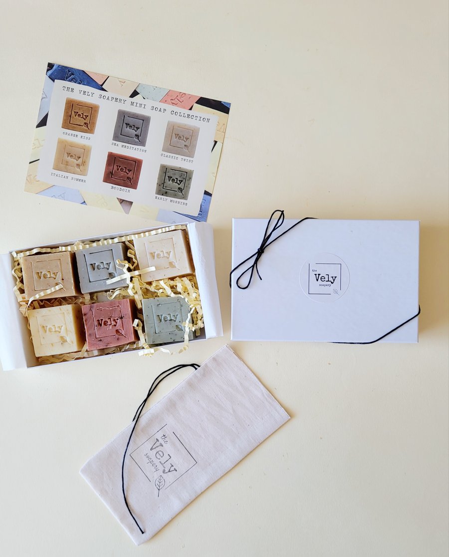 Natural Soap Gift Box. Mini Soap Gift Box. Guest Soap Set. Travel Soap Set. 