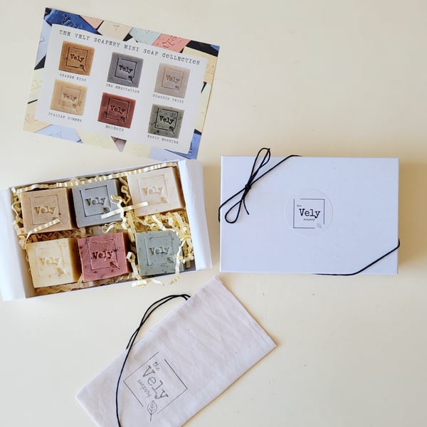 Natural Soap Gift Box. Mini Soap Gift Box. Guest Soap Set. Travel Soap Set. 