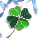 Stained Glass Four-leaf Clover Ornament