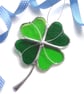 Stained Glass Four-leaf Clover Ornament