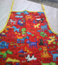 Baby Apron with Colourful Cats & Dogs - Image 2