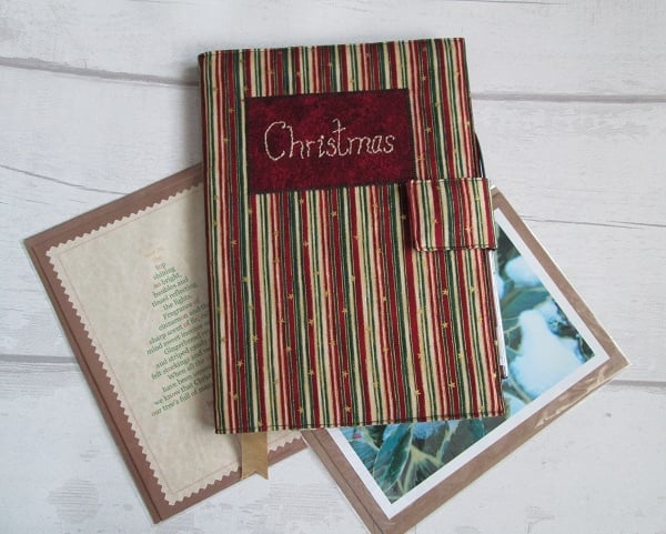 SOLD - A5 Christmas Reusable Notebook Cover, Christmas List Book