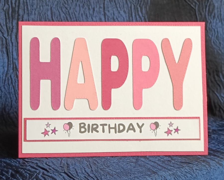 Birthday HAPPY - Pink