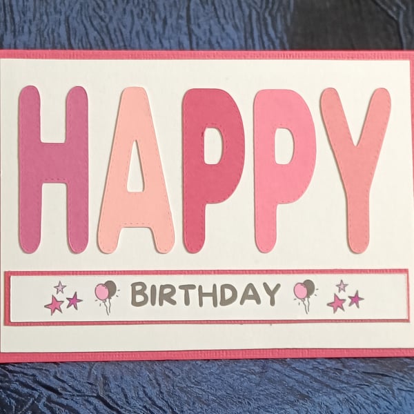 Birthday HAPPY - Pink