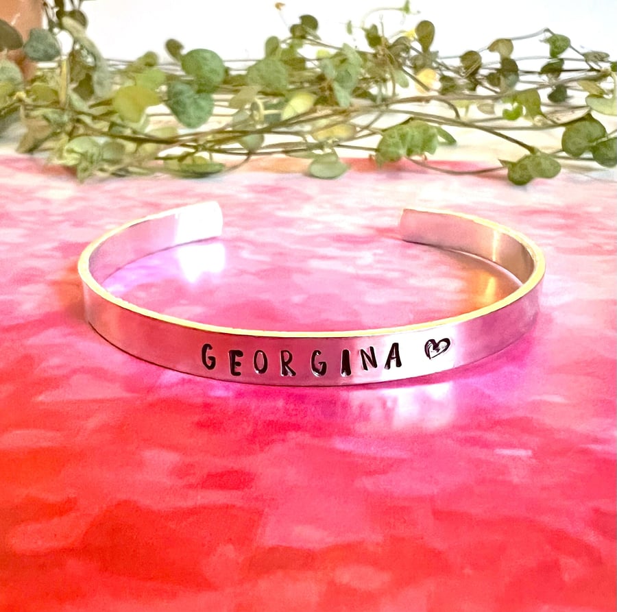 Personalised Name Bangle Cuff
