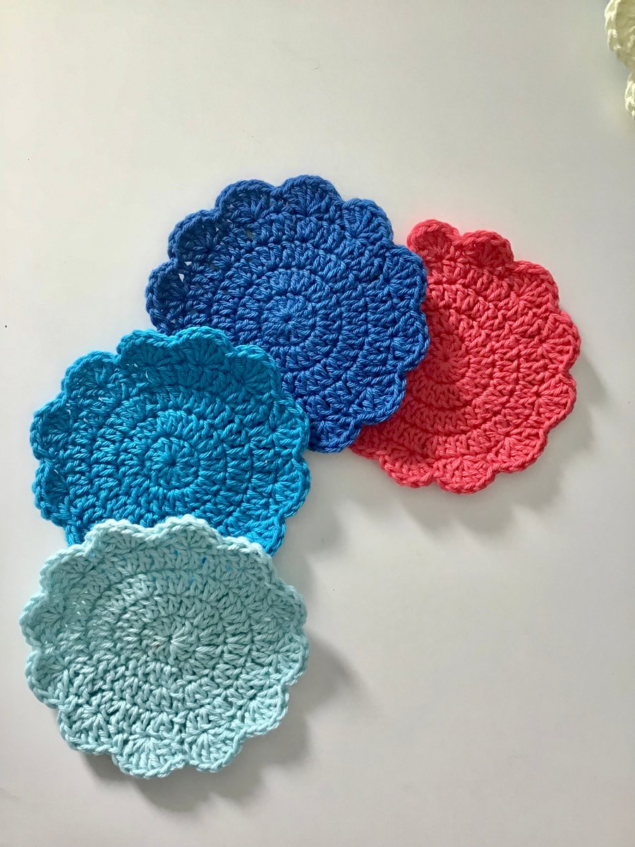 Colourful Crochet Coaster Doilies