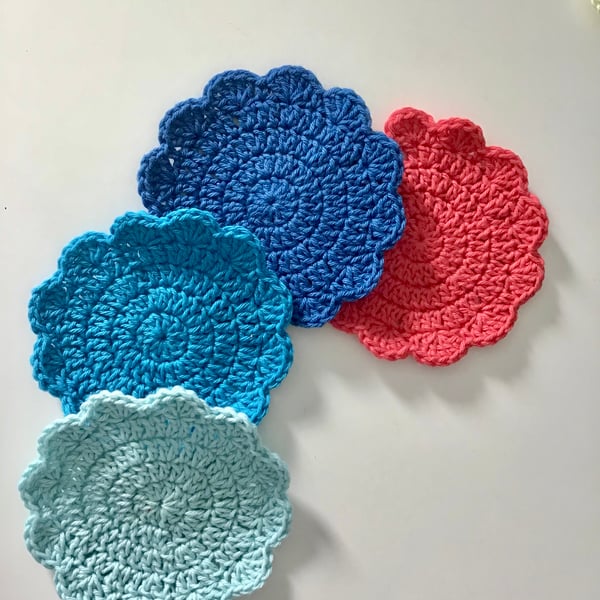 Colourful Crochet Coaster Doilies
