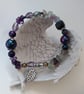 Gemstone stretch bracelet - Purple Galaxy