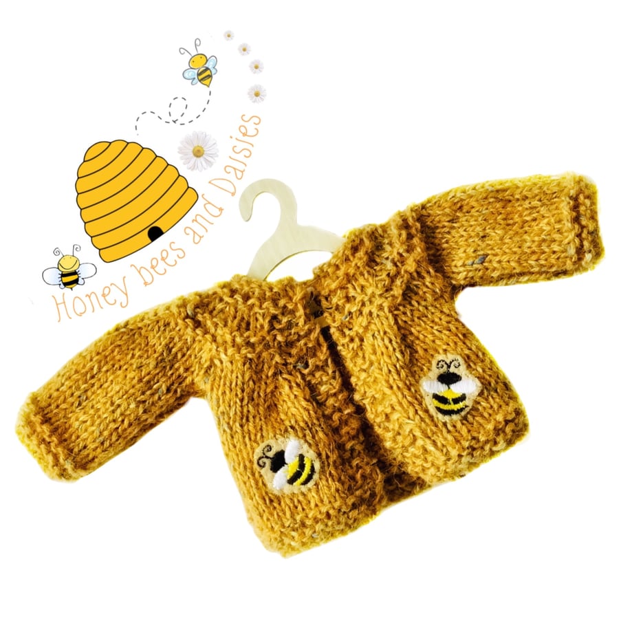 Reserved for Lesley - Buzzy Bee Cardigan 