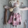 Hand made cloth rag doll 'Rosie Larkspar '