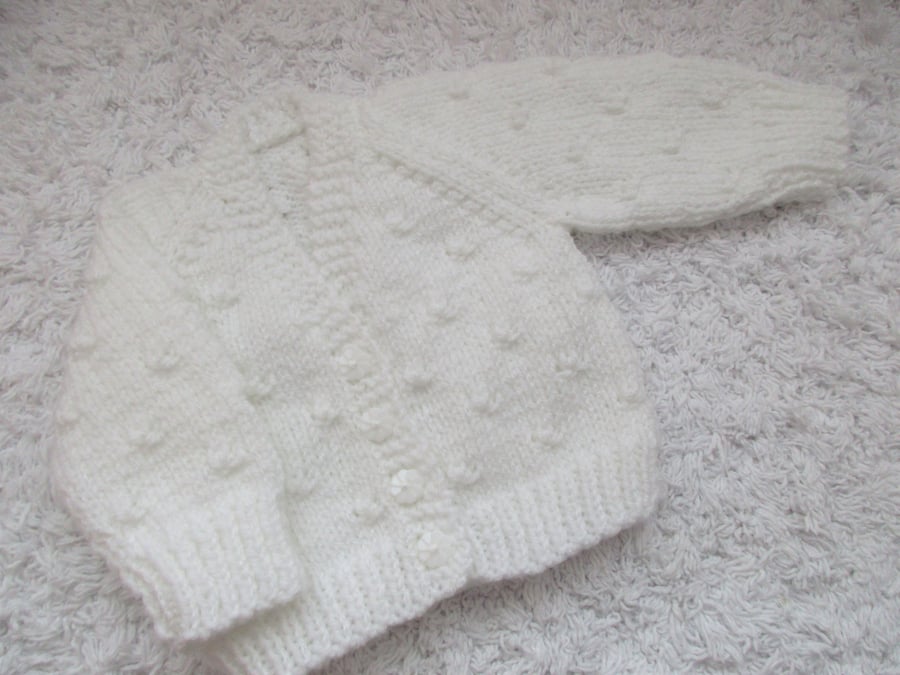 14" Newborn Knots Patterned Cardigan