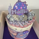 Cake Topper Disco themed can be personalised