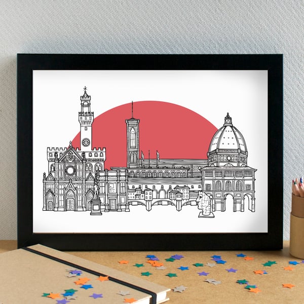 Florence Skyline Art Print