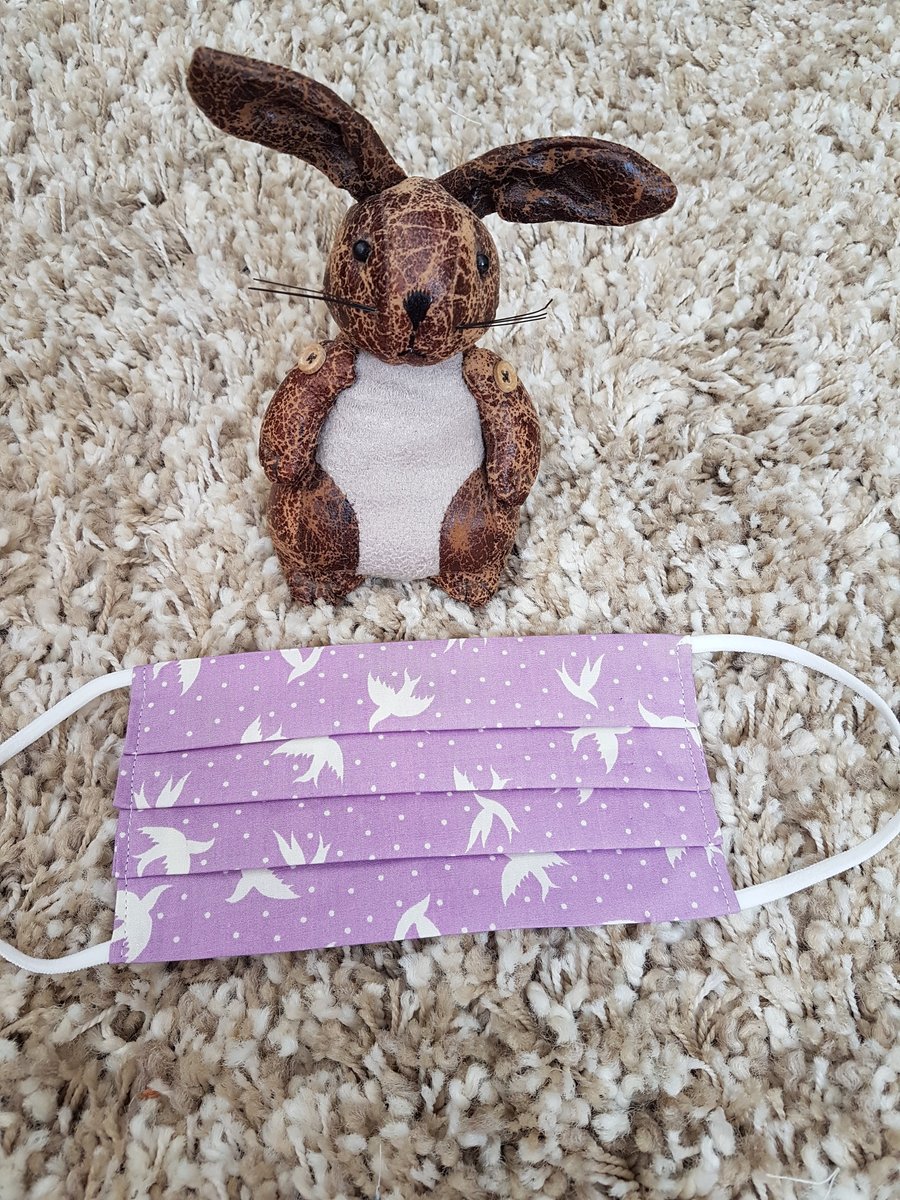 Adult face covering – Lilac Swift print