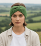 Apple Green Wool Brioche headband  - Image 2