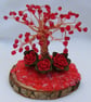 Red heart tree and roses decoration - Image 1