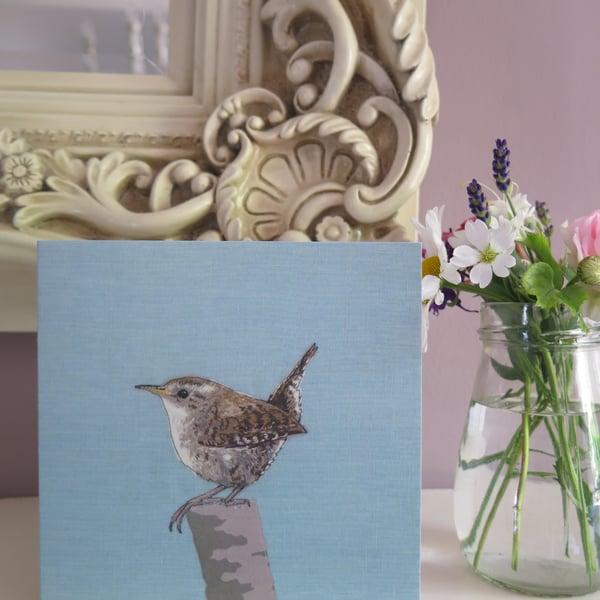 Wren card, bird cards, garden bird, blank card, bird watching, bird lover