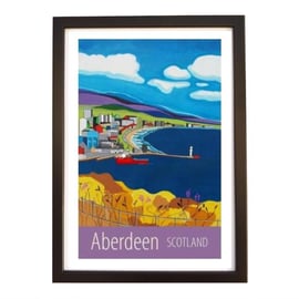 Aberdeen travel poster print by Susie West