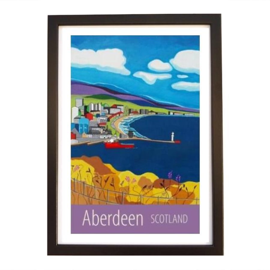 Aberdeen travel poster print by Susie West