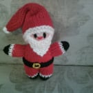 Small Hand Knitted Santa Decoration