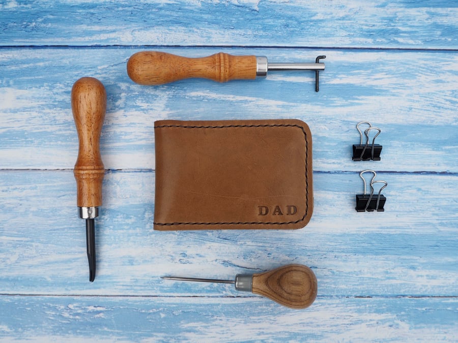 Men's Leather Wallet, Card Holder, Gift for Dad