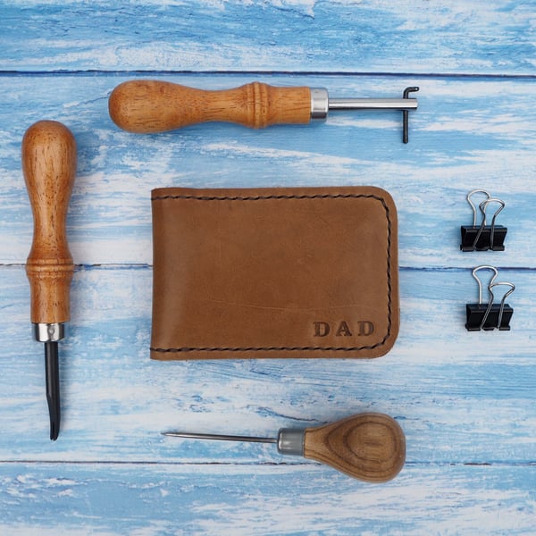 Men's Leather Wallet, Card Holder, Gift for Dad