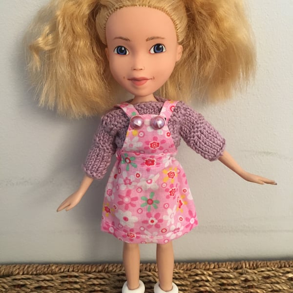 Hand painted up cycled OOAK doll