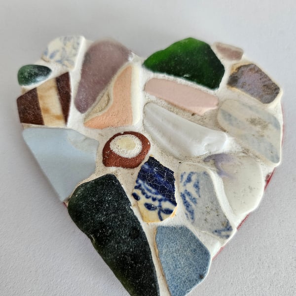 Found Pottery Shard Heart