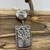 Tree Pendant with Triple Moon and Peridot (reduced)