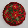Embroidered Brooch - Poinsettia