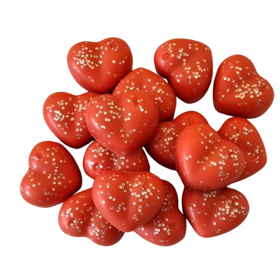 Christmas Fragrance Soy Wax Melt Hearts 10 Pack Cranberry Scent Stocking Filler