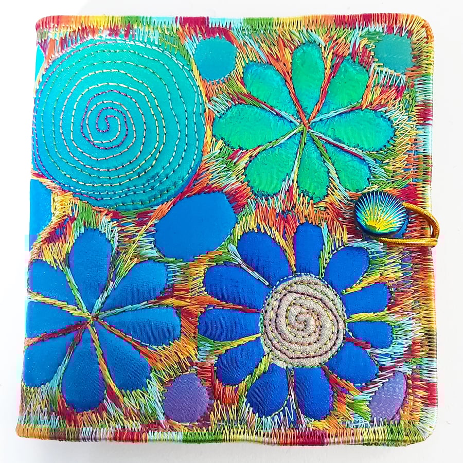 Sewing Needle Case with Free Machine Embroidery 