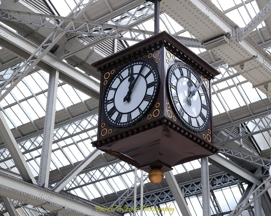 Fine art archival Photography, Glasgow Central Station clock 